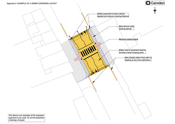 The photo for Pedestrian Crossing, BusConsultation:  Reliability and Pavement Improvements on Gray’s Inn Road.