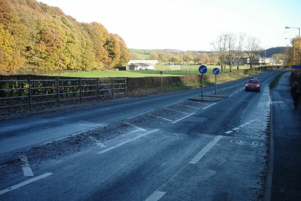The photo for Awkward turning onto cycle path, Shincliffe Peth.